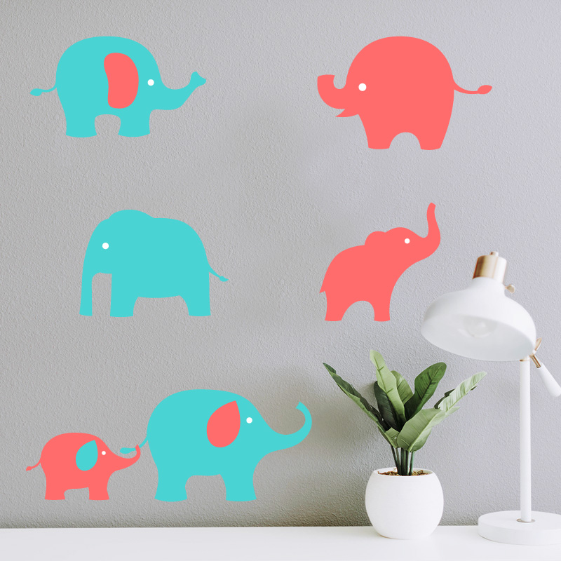 Αυτοκόλλητο τοίχου Elephant Silhouette